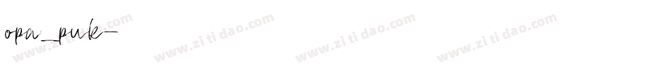 opa_puk字体转换
