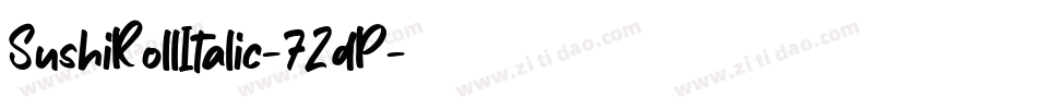 SushiRollItalic-7ZdP字体转换