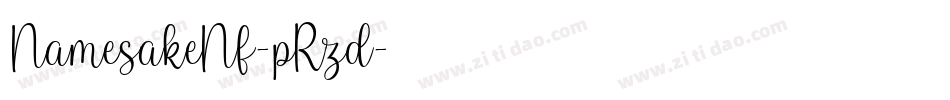 NamesakeNf-pRzd字体转换