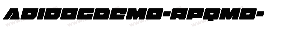 AdidogDemo-RpqMo字体转换
