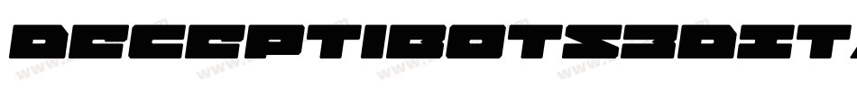 Deceptibots3DItalic-ezJe字体转换