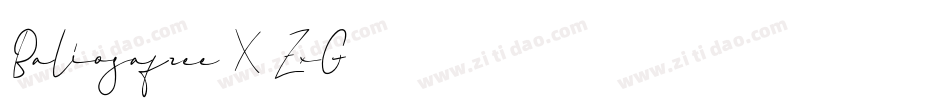 Baliosafree-X3ZxG字体转换