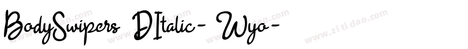 BodySwipers3DItalic-6Wyo字体转换