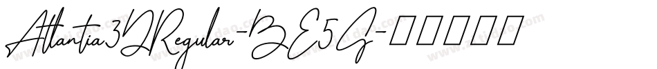 Atlantia3DRegular-BE5G字体转换