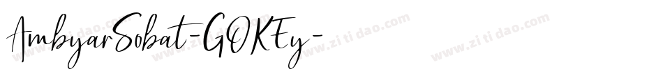 AmbyarSobat-GOKEy字体转换