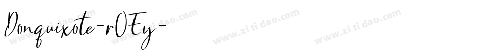 Donquixote-r0Ey字体转换