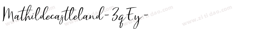 Mathildecastleland-3qEy字体转换