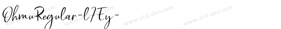 OhmuRegular-l7Ey字体转换