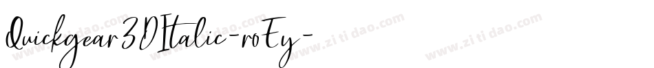 Quickgear3DItalic-roEy字体转换