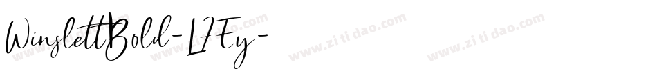 WinslettBold-L7Ey字体转换
