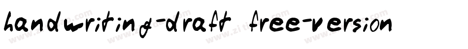 handwriting-draft_free-version字体转换