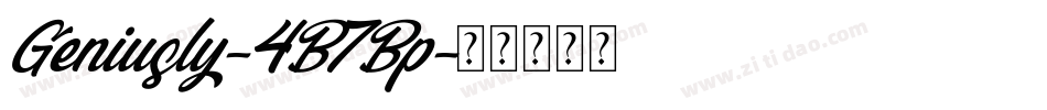 Geniusly-4B7Bp字体转换