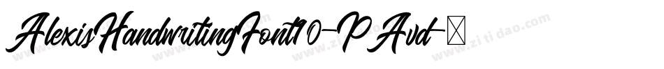 AlexisHandwritingFont10-PAvd字体转换