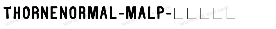 ThorneNormal-MAlP字体转换