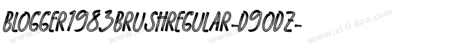 Blogger1983BrushRegular-d9ODZ字体转换
