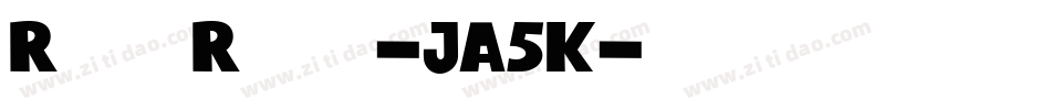 RythmusRegular-JA5K字体转换