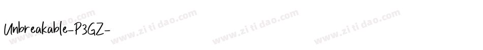 Unbreakable-P3GZ字体转换