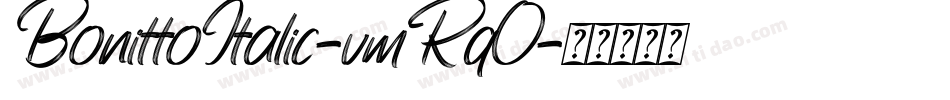 BonittoItalic-vmRqO字体转换