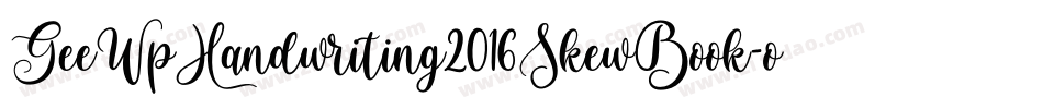 GeeWpHandwriting2016SkewBook-o6da字体转换