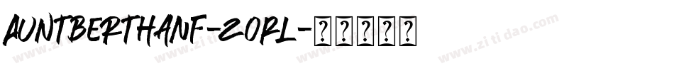 AuntBerthaNf-z0Rl字体转换