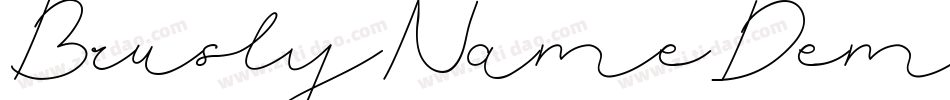 BruslyNameDemoSignature-PKq9E字体转换