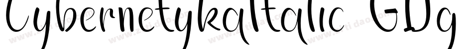 CybernetykaItalic-G1Jg字体转换