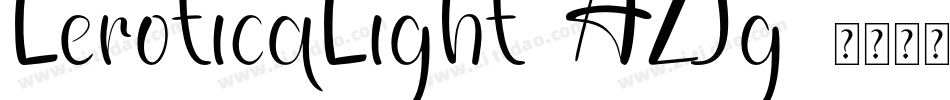 LeroticaLight-AZJg字体转换