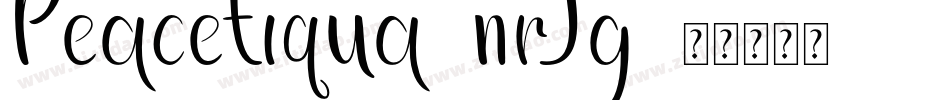 Peacetiqua-nrJg字体转换