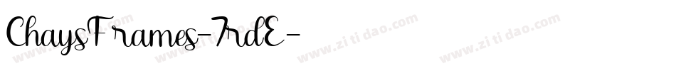 ChaysFrames-7rdE字体转换