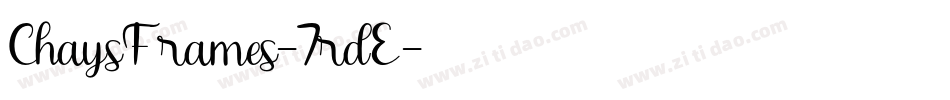 ChaysFrames-7rdE字体转换