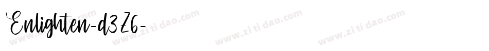 Enlighten-d3Z6字体转换