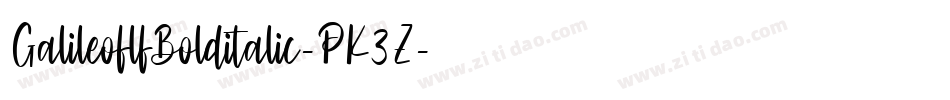 GalileoflfBolditalic-PK3Z字体转换