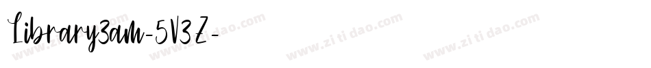 Library3am-5V3Z字体转换