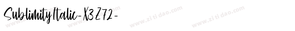 SublimityItalic-X3Z72字体转换