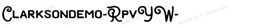 Clarksondemo-RpvYW字体转换