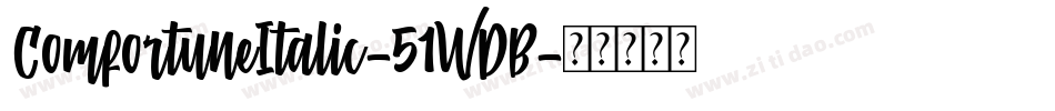ComfortuneItalic-51WDB字体转换