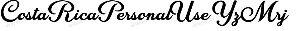 CostaRicaPersonalUse-YzMrj字体转换