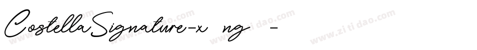 CostellaSignature-x3ng5字体转换