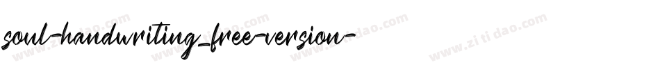soul-handwriting_free-version字体转换