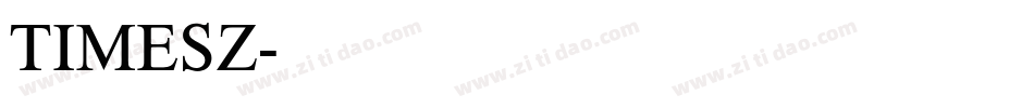 TIMESZ字体转换