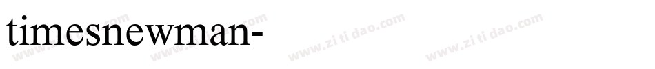 timesnewman字体转换