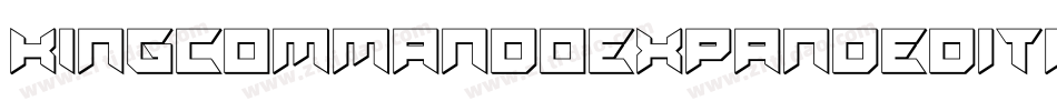 KingCommandoExpandedItalic-J3D7字体转换