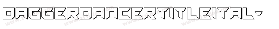 daggerdancertitleital字体转换