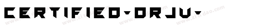 Certified-drJV字体转换