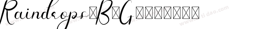 Raindrops-B1G5字体转换