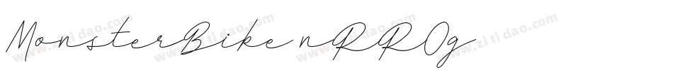 MonsterBike-nRROg字体转换