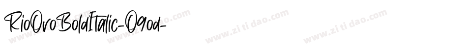 RioOroBoldItalic-O9od字体转换