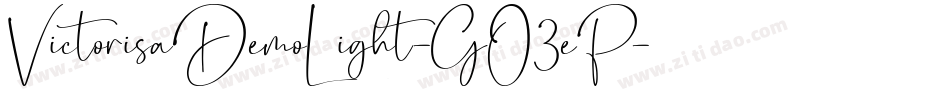 VictorisaDemoLight-GO3eP字体转换