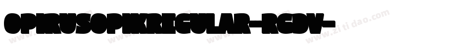 OpirusOpikRegular-RgDv字体转换