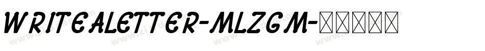 WriteALetter-mLZGm字体转换
